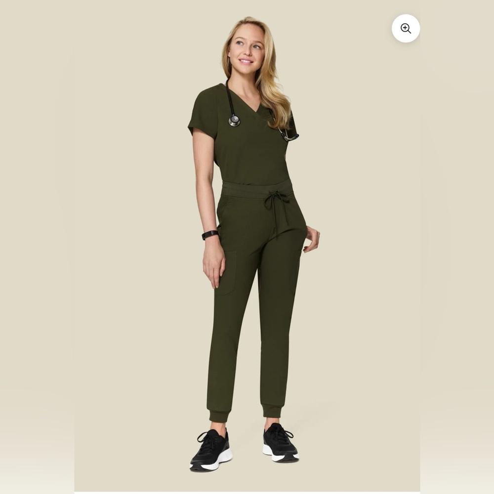 Chic Olive Women's Scrub Set